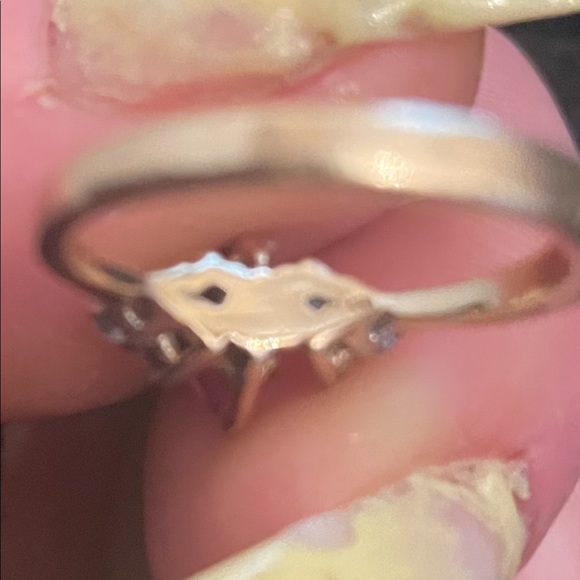 Marquis Ruby Flanked by diamonds ring - Picture 3 of 15